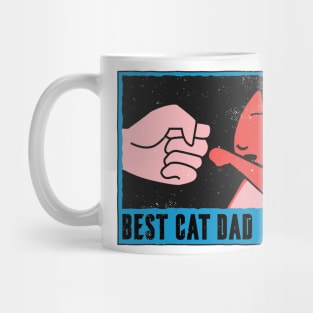 BEST CAT DAD EVER Vintage Fathers Day T-Shirt Mug